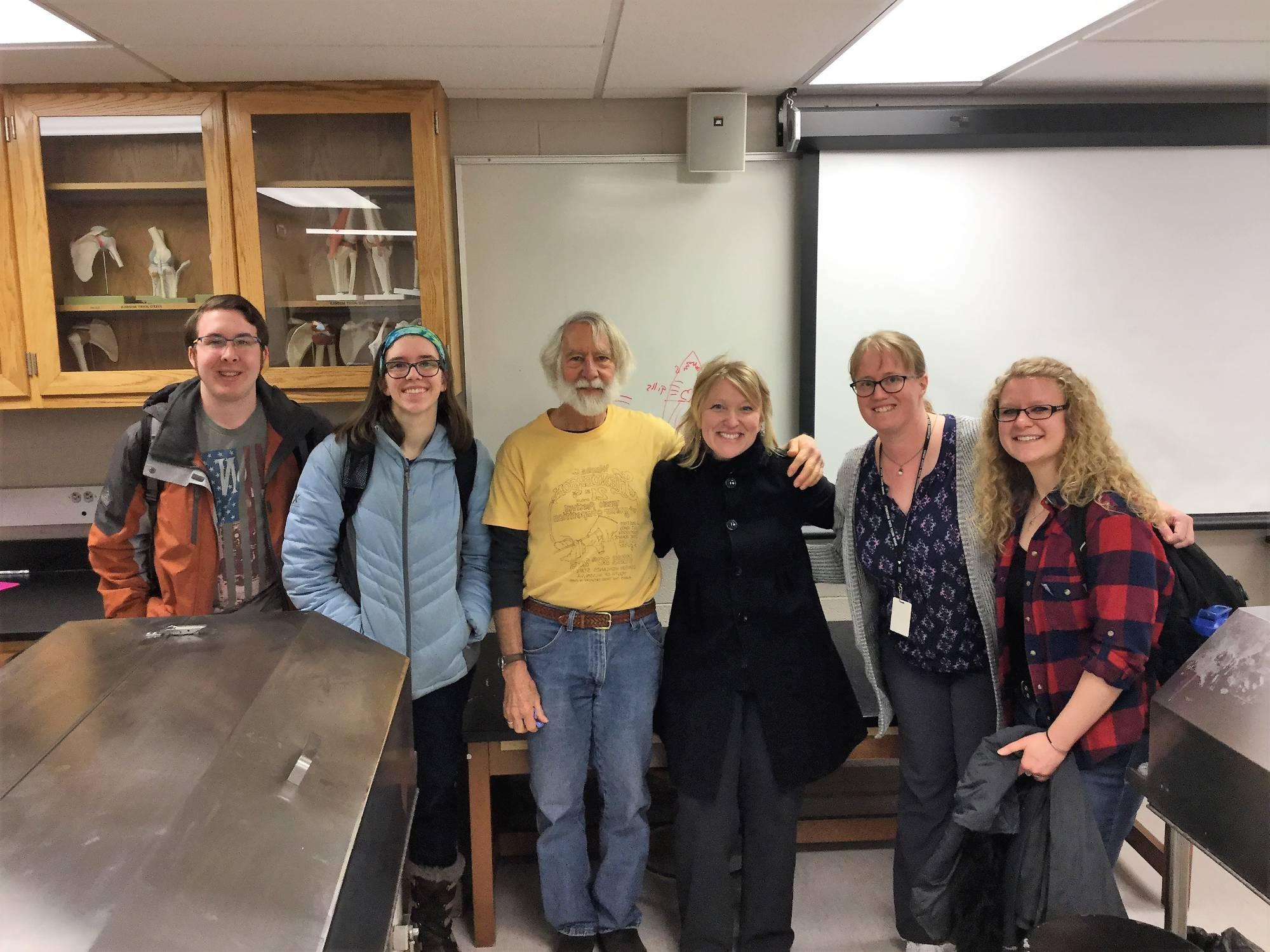 GVSU oboists in the GVSU Cadaver Lab